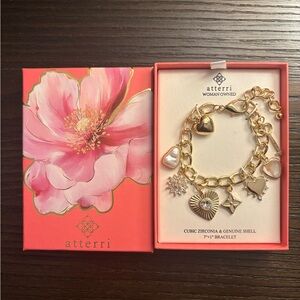 NEW Atterri Gold Charm Bracelet